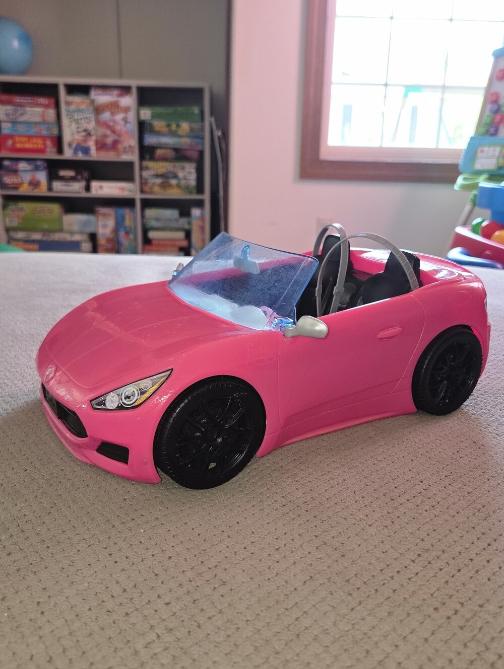 2020 Barbie Pink Convertible Car w/ Seatbelts
